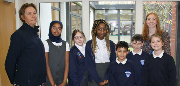 EvelynSt Unicef silver Proud pupils celebrate Evelyn Street Primary’s silver award from Unicef with executive headteacher and WPAT CEO Louise Smith and teacher Hannah Royle.